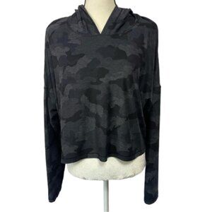2/$30 Yogalicious Lux Black/Gray Camouflage Pullover Hoodie Size XXL #1501
